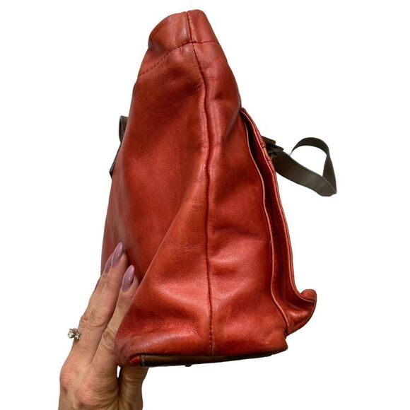 Valentina Brand Red And Brown Leather‎ Shoulder Bag - Picture 15 of 15